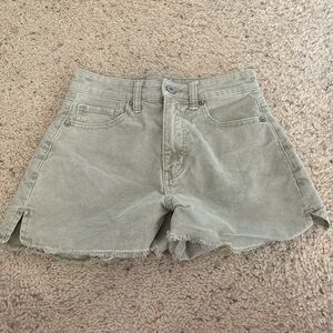 Green Corduroy American Eagle shorts